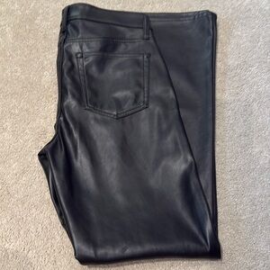 Gap Baby-boot cut pleather pants black